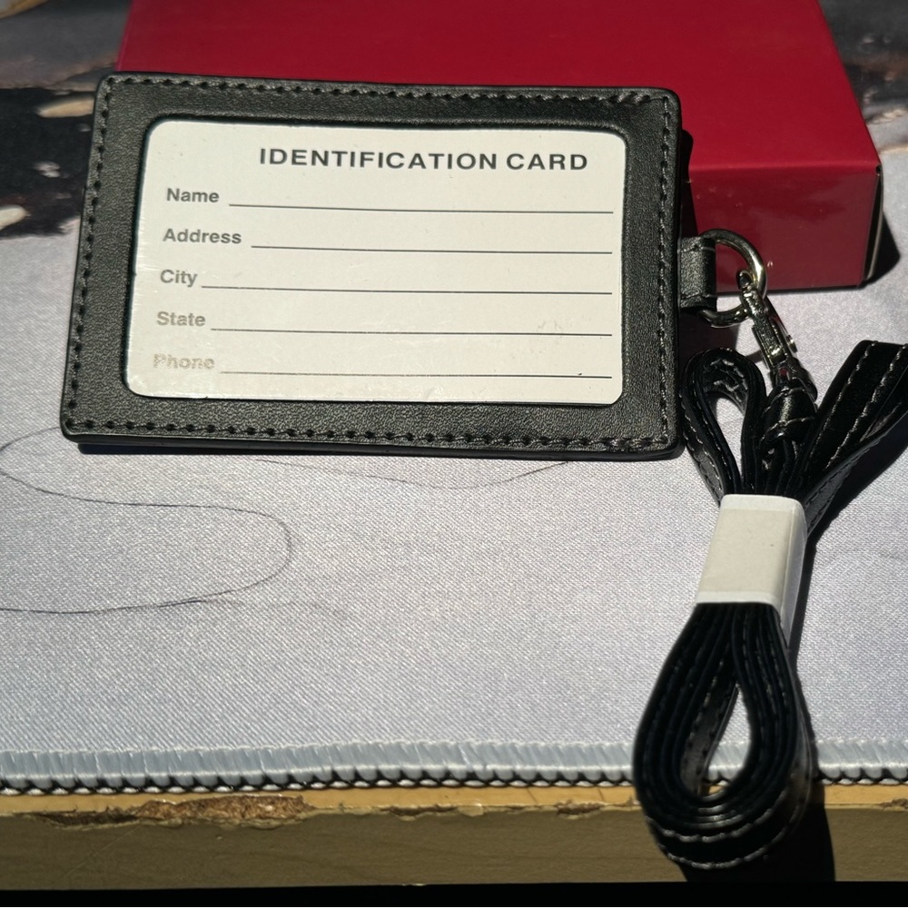 Black ID lanyard